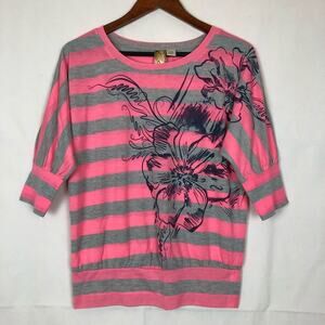 Spoiled Womens Top Small Early 2000s Retro Beaded Fairy Boho Art Relaxed Flowy